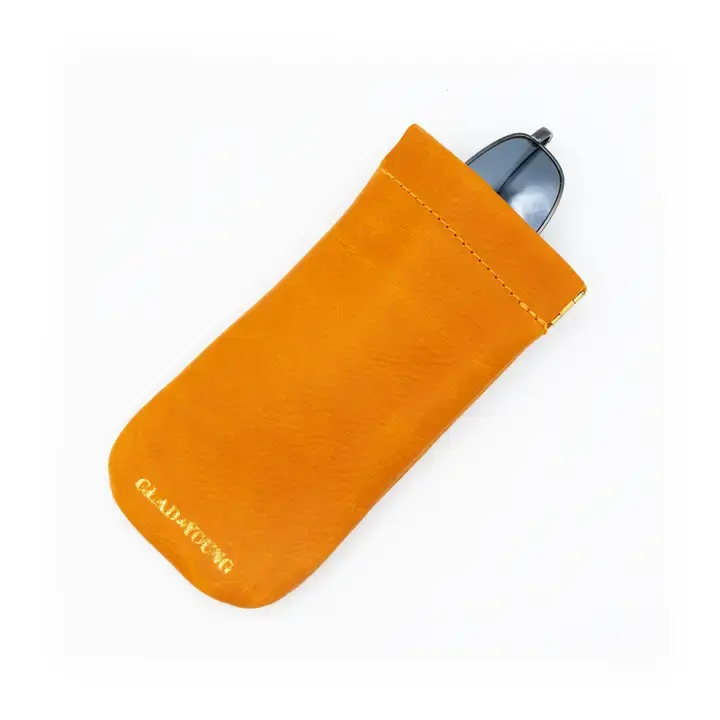 Glad & Young Studio - GYS GYS ACKC - Sunny Side Leather Glasses Sleeve, Turmeric