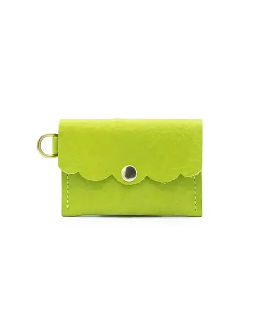 Glad & Young Studio - GYS GYS BA - Solid Leather Dot Wallet, Matcha Green