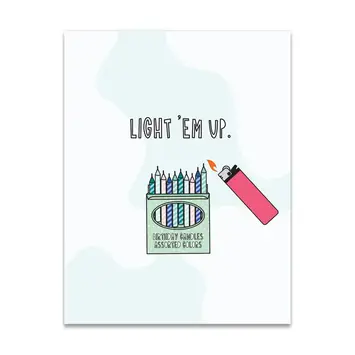 Near Modern Disaster - NMD NMDGCBI0038 - Light 'em Up (Birthday Candles) Birthday Card