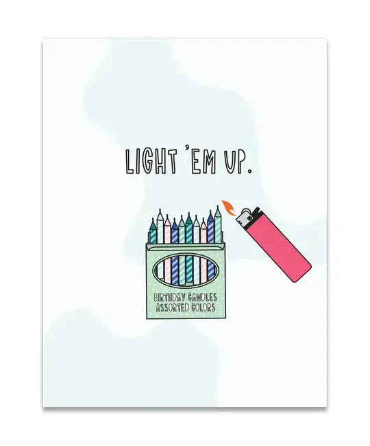 Near Modern Disaster - NMD NMDGCBI0038 - Light 'em Up (Birthday Candles) Birthday Card