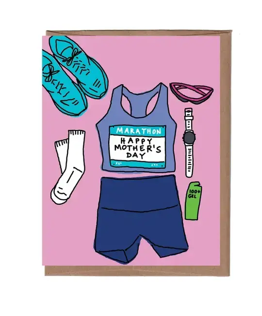 La Familia Green - LFG LFGGCMD0015 - Marathon Mom Mother's Day Card