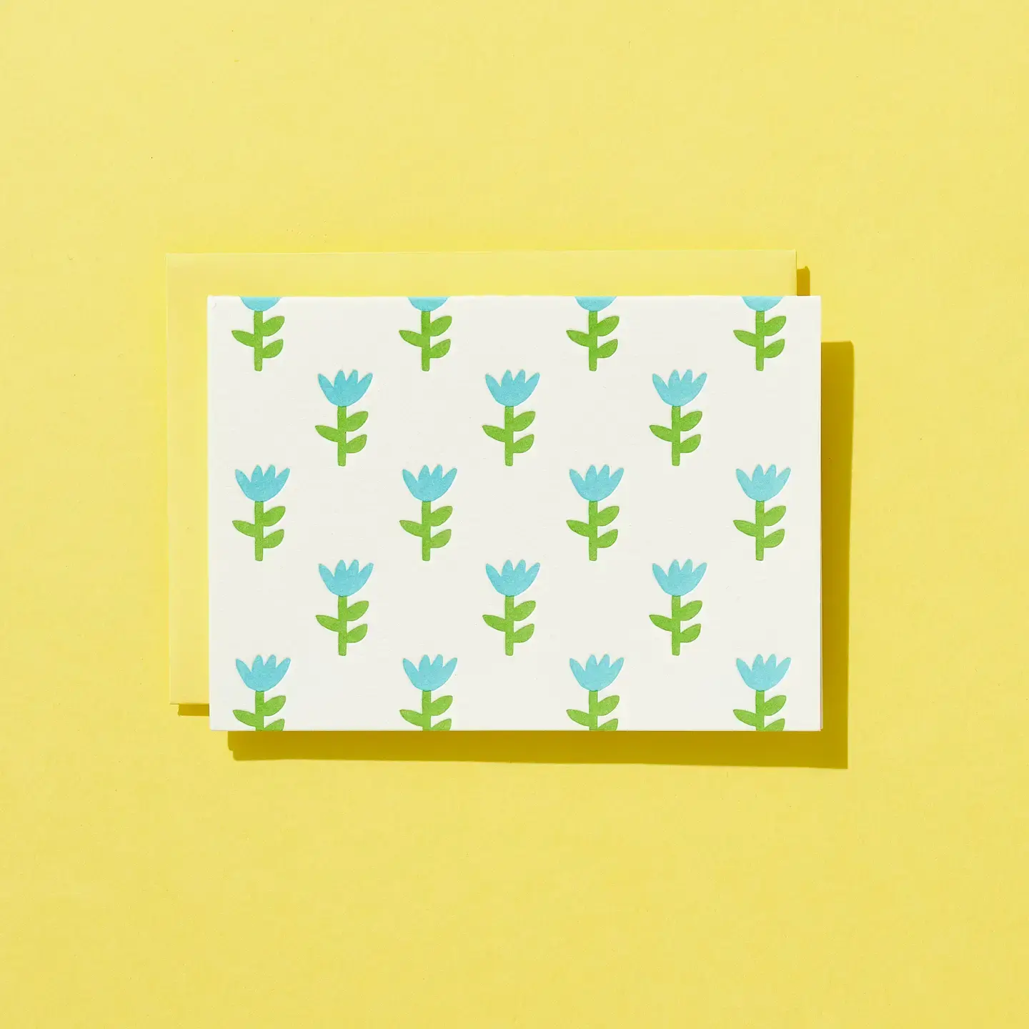 Iron Curtain Press - IC IC NSBL - Blue Tulip Pattern  Blank Note Set