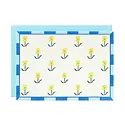 Iron Curtain Press - IC IC NSBL - Yellow Floral Pattern with Border Blank Note Set