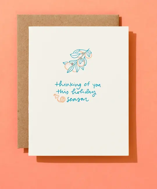 Iron Curtain Press - IC ICGCHO0002 - Thinking of You This Holiday Season Oranges Holiday Card