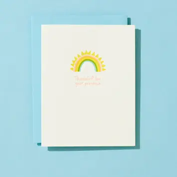 Iron Curtain Press - IC ICGCTY0015 - Thankful for Your Presence Rainbow Thank You Card