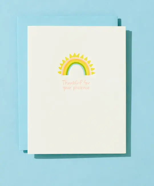 Iron Curtain Press - IC ICGCTY0015 - Thankful for Your Presence Rainbow Thank You Card