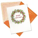 Ink Meets Paper - IMP IMPGCHO0022 - Holly Wreath Merry Christmas Holiday Card