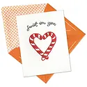 Ink Meets Paper - IMP IMPGCHO0023 - Sweet on You Candy Cane Heart Holiday Card