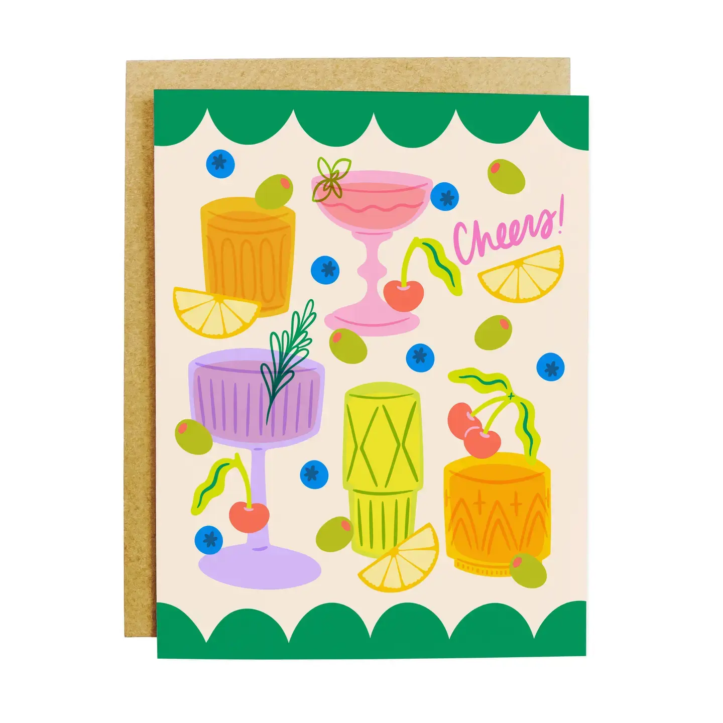 KANDS.CO - KA KAGCCO0001- Cheers Vintage Cocktails Congratulations Card