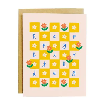 KANDS.CO - KA KAGCBI0002- Daisy Check Birthday Card