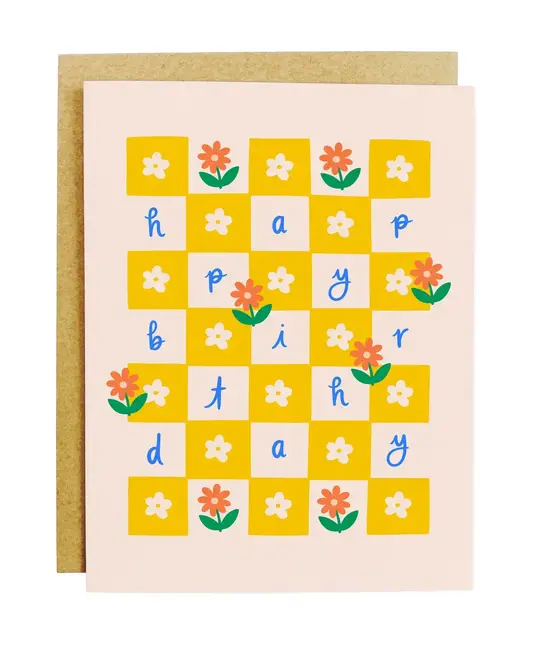 KANDS.CO - KA KAGCBI0002- Daisy Check Birthday Card