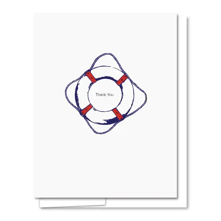 Quick Brown Fox Letterpress - QBF QBFGCTY0003 - Life Saver Thank You Card