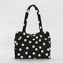 Baggu - BA BA BAG - Small Cloud Carry-On Bag, Black and Cream Polka Dot