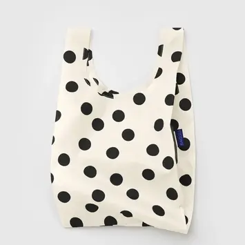 Baggu - BA BA BAG - Baby Baggu Cream and Black Polka Dot Reusable Bag