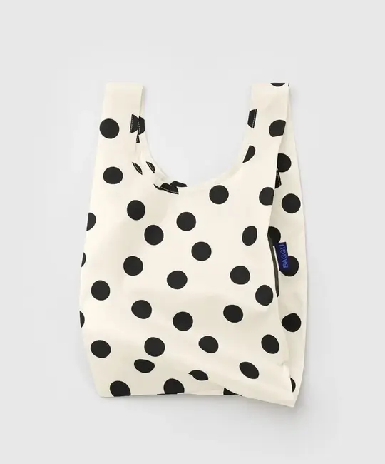 Baggu - BA BA BAG - Baby Baggu Cream and Black Polka Dot Reusable Bag