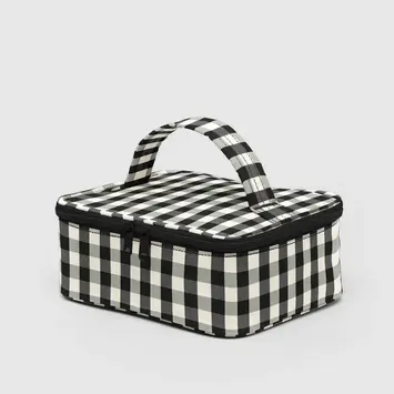 Baggu - BA BA BAG - Small Cosmetic Case, Black and Cream Gingham