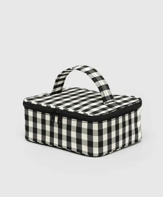 Baggu - BA BA BAG - Small Cosmetic Case, Black and Cream Gingham