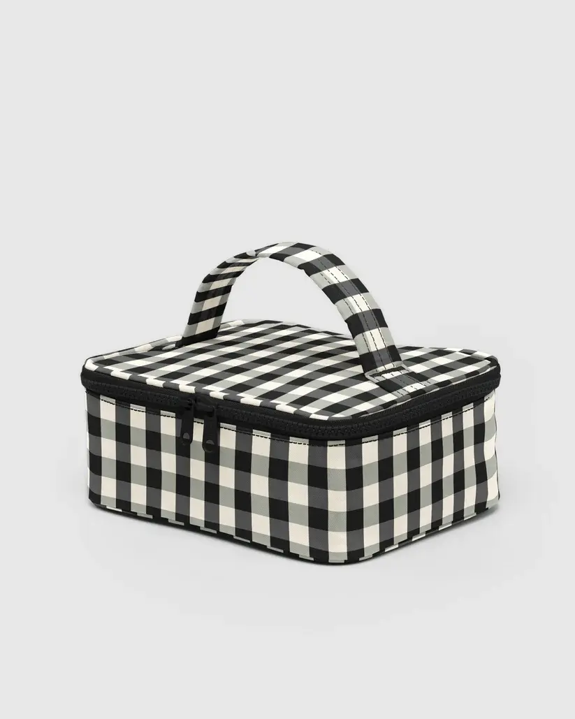 Baggu - BA BA BAG - Small Cosmetic Case, Black and Cream Gingham