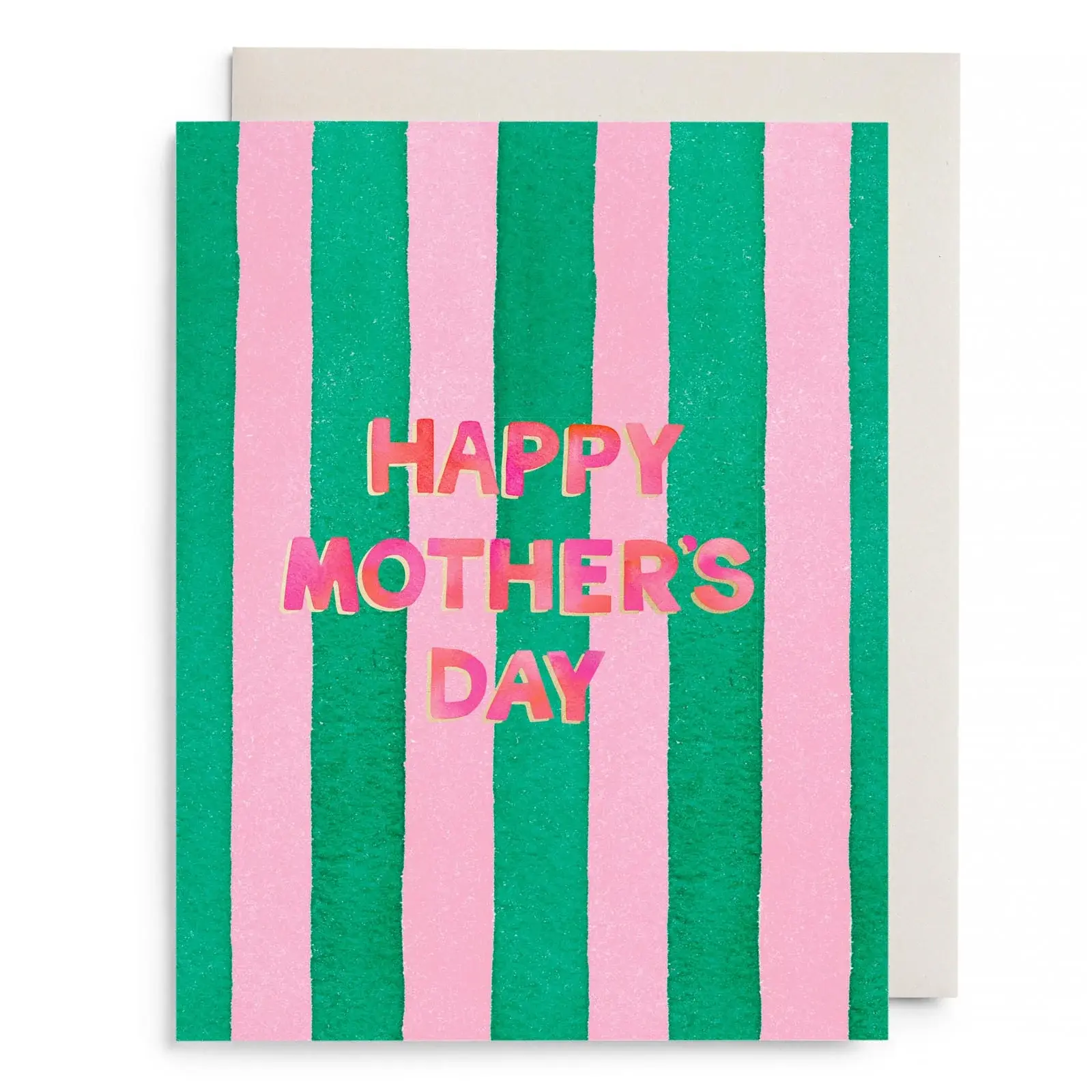 E. Frances Paper Studio - EF EFGCMD0039 - Pink and Green Striped Mother's Day Card