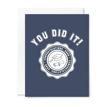 Tiny Hooray - TIH (formerly Little Goat, LG) TIHGCGR0003 - Collegiate Seal Graduation Card