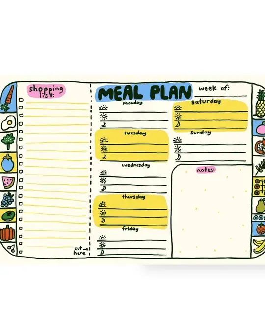 People I've Loved - PIL PIL NP - Meal Plan Planner Notepad