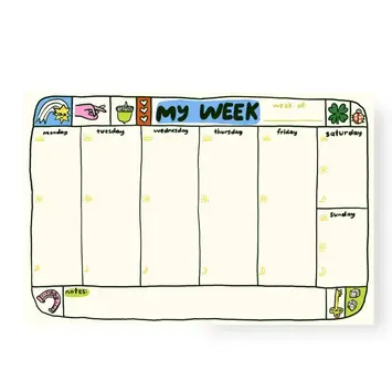 People I've Loved - PIL PIL NP - My Week Weekly Planner Notepad