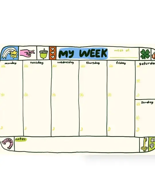 People I've Loved - PIL PIL NP - My Week Weekly Planner Notepad