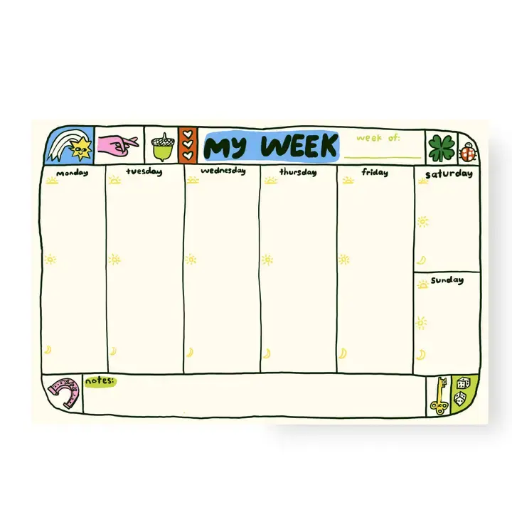 People I've Loved - PIL PIL NP - My Week Weekly Planner Notepad
