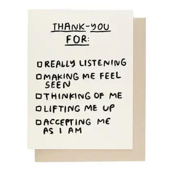 People I've Loved - PIL PILGCTY0007 -  Thank You Checklist Card