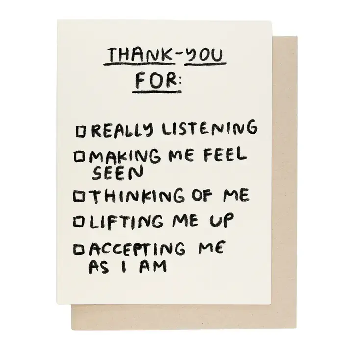 People I've Loved - PIL PILGCTY0007 -  Thank You Checklist Card