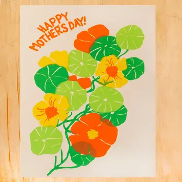 Gold Teeth Brooklyn - GTB GTBGCMD027 - Nasturtium Mother's Day Card
