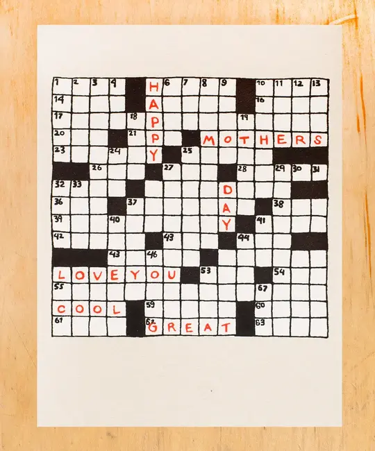 Gold Teeth Brooklyn - GTB GTBGCMD - Crossword Puzzle Mother's Day Card