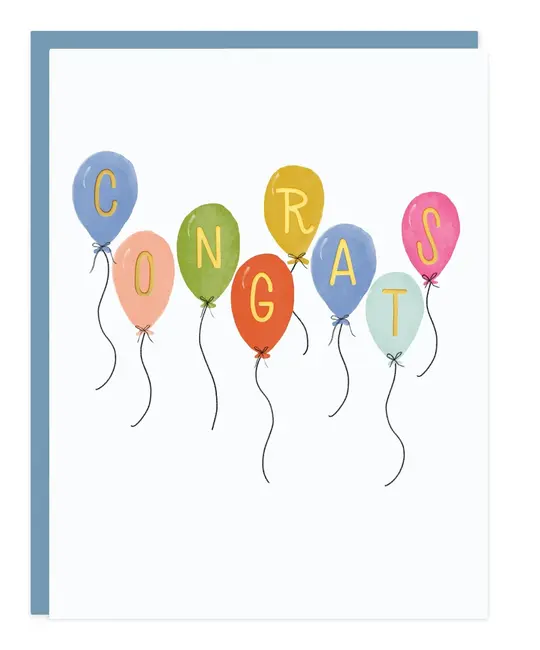 Ramona and Ruth - RR RRGCCO0012 - Balloon Congrats Congratulations Card