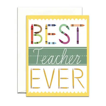 Yeppie Paper - YP YPGCMI0004 - School Supplies Chalkboard Teacher Card