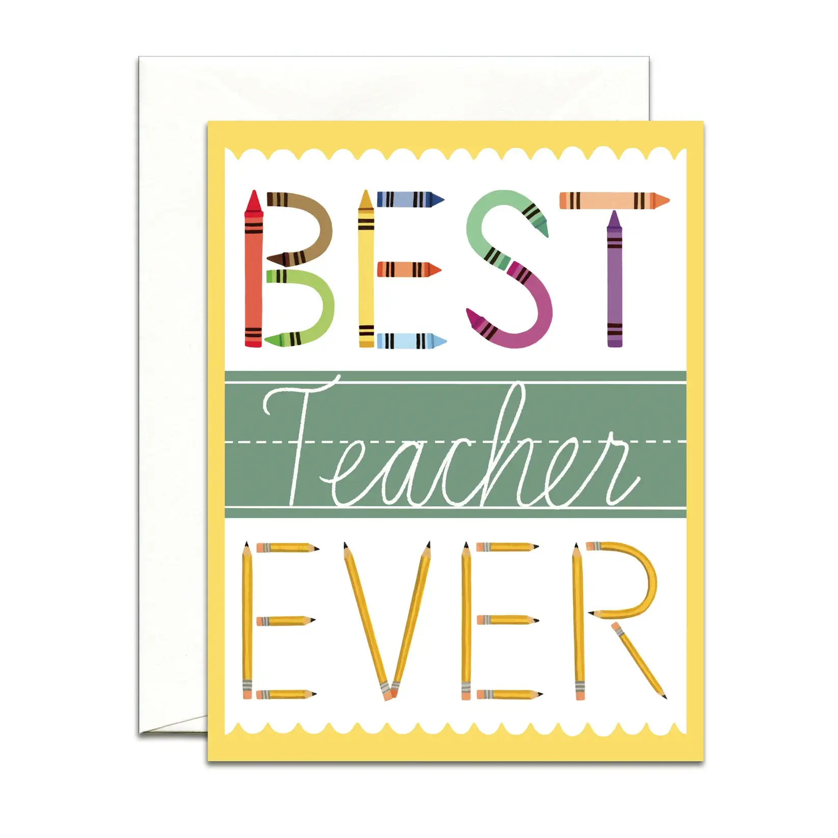 Yeppie Paper - YP YPGCMI0004 - School Supplies Chalkboard Teacher Card