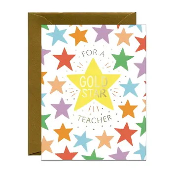 Yeppie Paper - YP YPGCMI0002 - Gold Star Teacher Appreciation Card