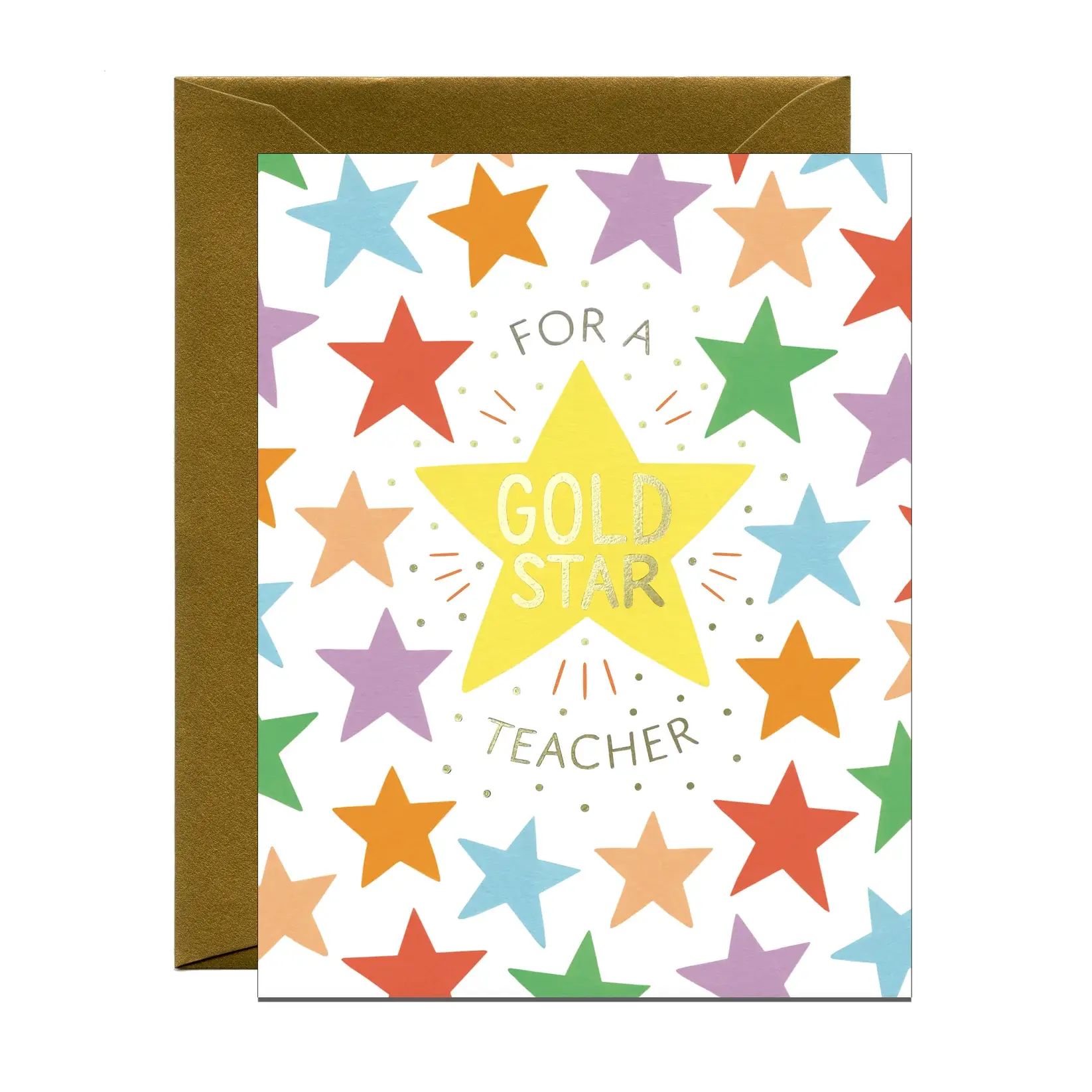 Yeppie Paper - YP YPGCMI0002 - Gold Star Teacher Appreciation Card