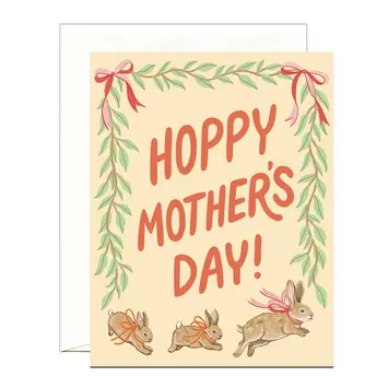 Yeppie Paper - YP YPGCMD0010 - Bunny with Babies Hoppy Mother's Day Card