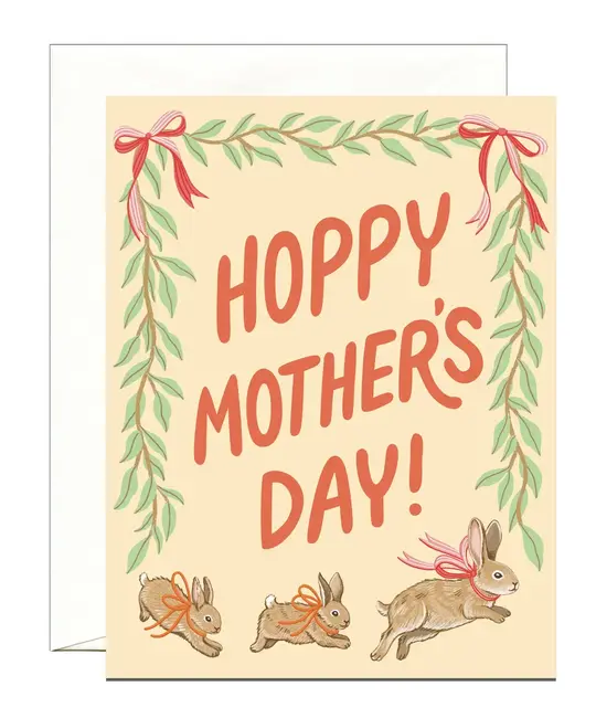 Yeppie Paper - YP YPGCMD0010 - Bunny with Babies Hoppy Mother's Day Card