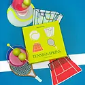 Piecework Puzzles - PIEP PIEP HGKL - Tennis Linen Cocktail Napkin Set of 4