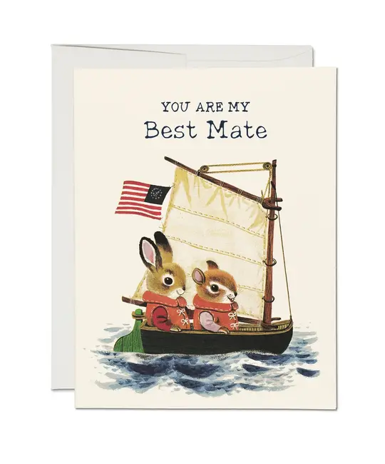 Red Cap Cards - RCC RCCGCFR0036 - My Best Mate Boat Card