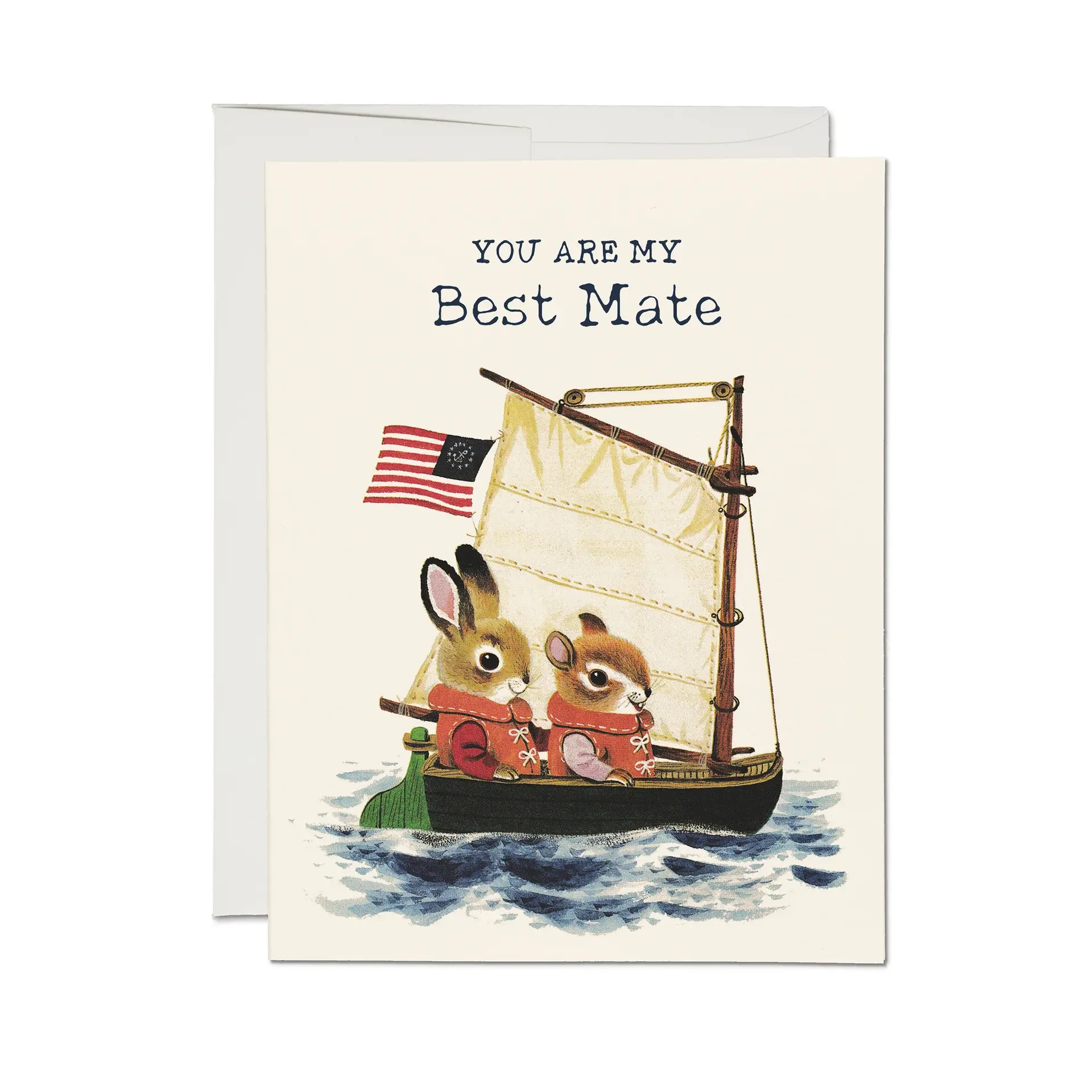 Red Cap Cards - RCC RCCGCFR0036 - My Best Mate Boat Card