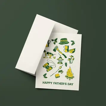 Antiquaria - AN ANGCFD0016 - Camping Icons Father's Day Card
