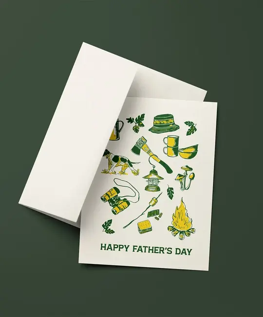 Antiquaria - AN ANGCFD0016 - Camping Icons Father's Day Card