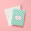 Antiquaria - AN ANGCBI0066 - Checkered Rose Birthday Card