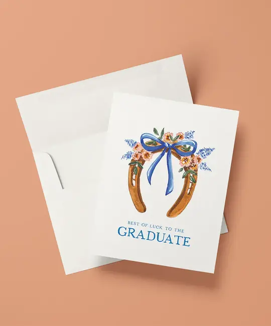 Antiquaria - AN ANGCGR0008 - Best of Luck Horseshoe Graduation Card