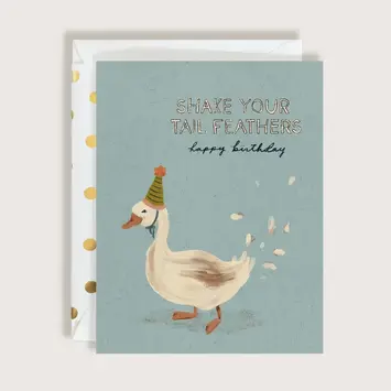 The First Snow - FIS FISGCBI0039 - Shake Your Tail Feathers Duck Birthday Card