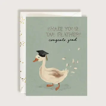 The First Snow - FIS FISGCGR0002 - Shake Your Tail Feathers Duck Graduation Card