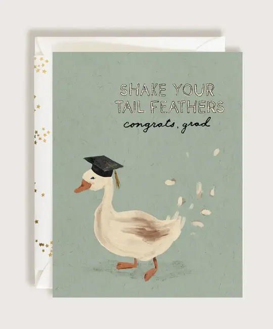 The First Snow - FIS FISGCGR0002 - Shake Your Tail Feathers Duck Graduation Card