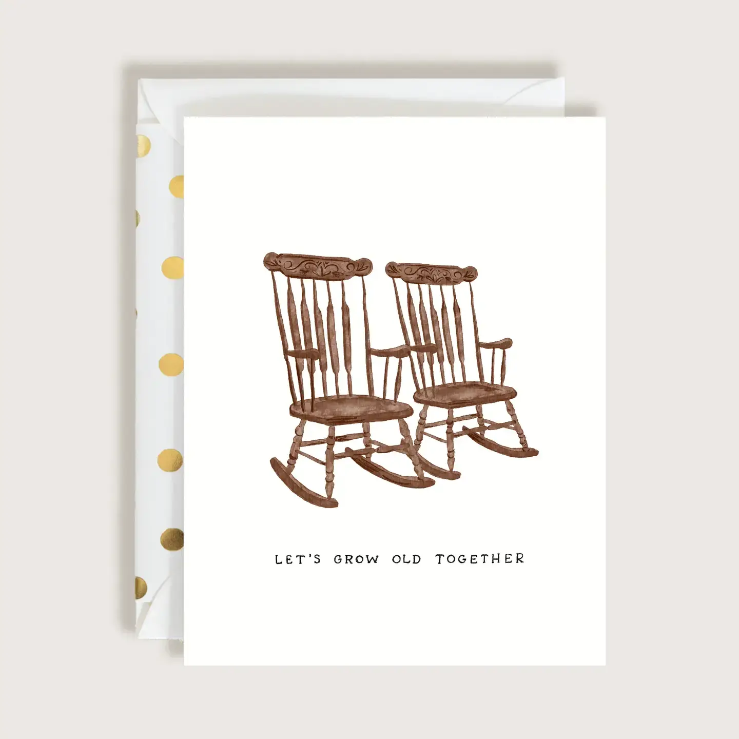 The First Snow - FIS FISGCLO0011 - Rocking Chairs Grow Old Together Love Card